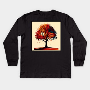 Autumnal Resonance: The Vibrancy of Change Kids Long Sleeve T-Shirt